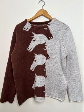 Two Tone Horse Sweater